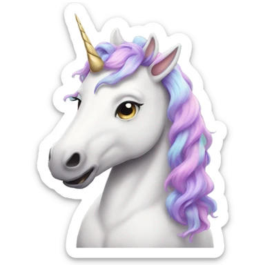 sick unicorn that should get well sticker