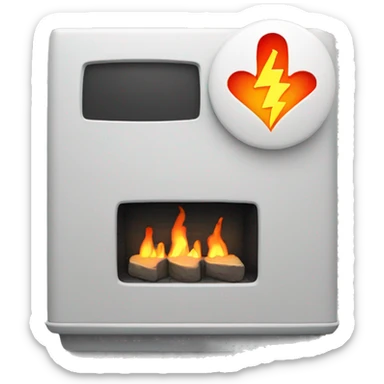Hearth with ecg  sticker