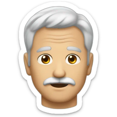 Hombre de 67 años sin bigote con sin pelo sticker