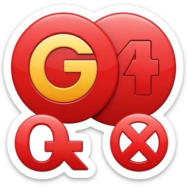 plus and percentage sign in red sticker