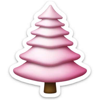White pink christmastree  sticker