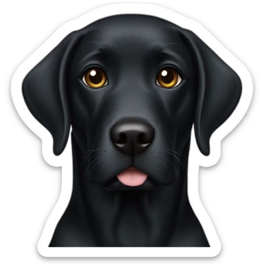 a black lab dog sticker