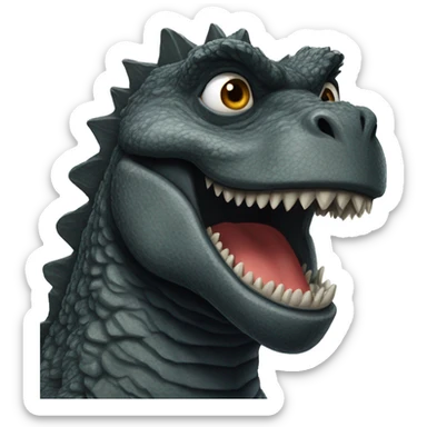 Godzilla as James Bond  sticker