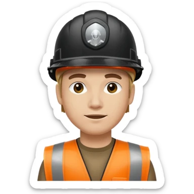 garbage man with black helmet sticker