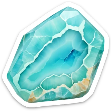 peruvian opal gemstone raw crystal mineral detailed sticker
