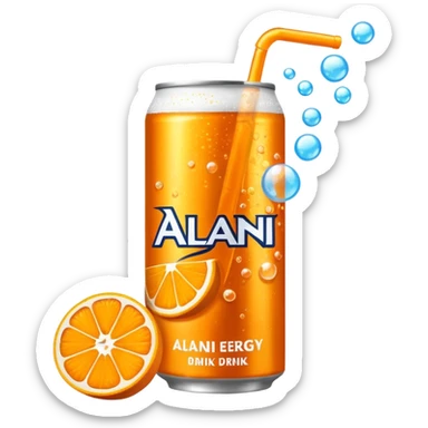 Alani Energy drink with bubbles sticker