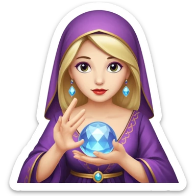 A beautiful woman is a fortune teller.g. sticker