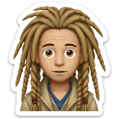 nonchalant dread head  sticker