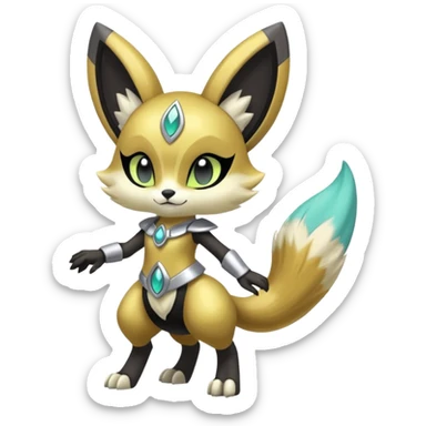 Shiny Furry Anthro Meloetta-Protogen-Primagen-Pokémon-Fakémon-creature sticker