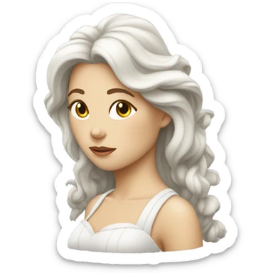 Femme blanche châtain qui dort sticker