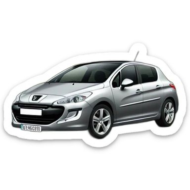 peugeot 308 grise 2009 sticker