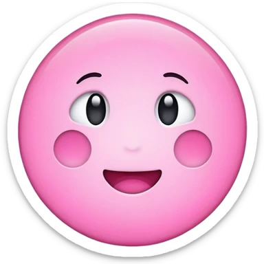 pink circle plain sticker