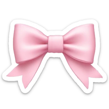 light pink bow on light pink bow sticker