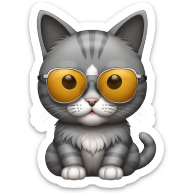 Cat with sunglasses sticker