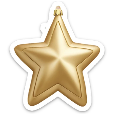 christmas decoration satin gold star  sticker