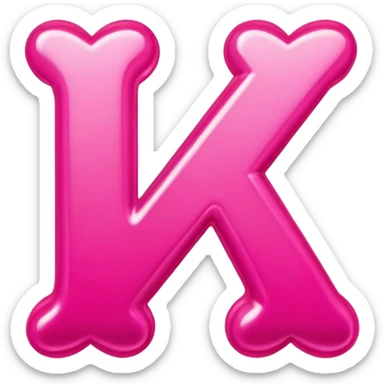 Make a letter k out of 🩷 sticker