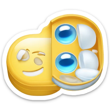 dual compartment prescription contact lens case sticker