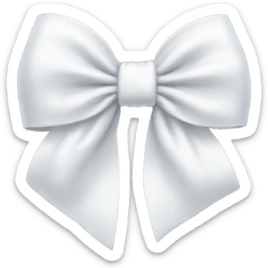 White bow sticker