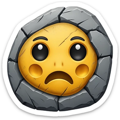 Rock emoji sticker