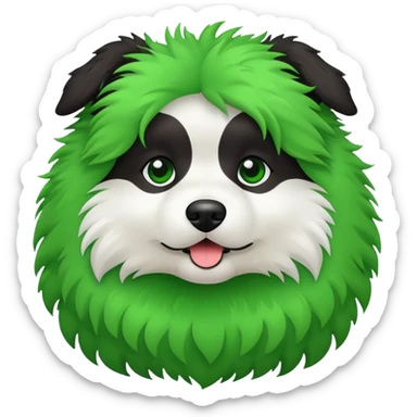 Dog with zaza sticker