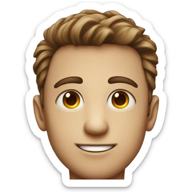 guy with huge pupils smiling sticker