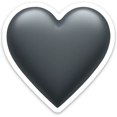 Dark grey heart sticker