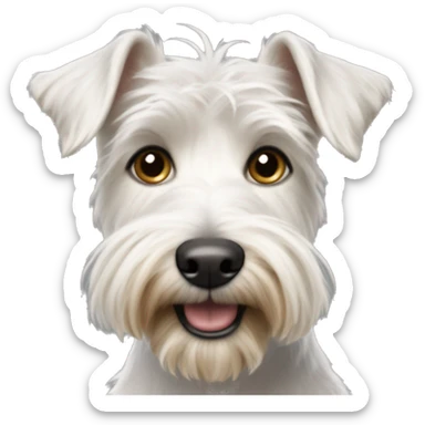 white wire haired terrier dog benji sticker