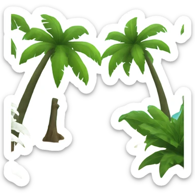 Rainforest beach sticker