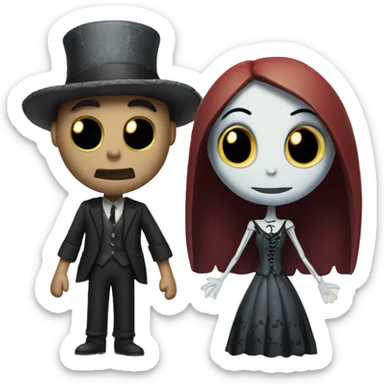 Jack and sally sticker
