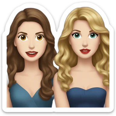 Lana Del Rey and Taylor Swift Singing sticker
