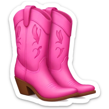 Pink cowgirl boots  sticker