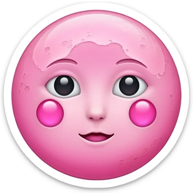 pink moon sticker
