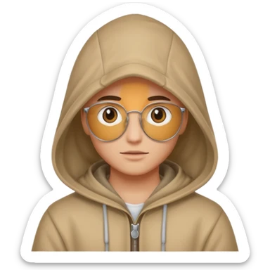 Una persona encapuchada y con lentes de reiser talibán sticker