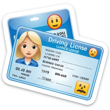 driving license sticker