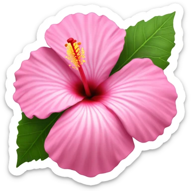 hibiscus flower pink sticker