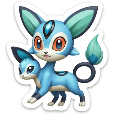 Meloetta-Dewott-Nargacuga-Pokémon-Fakémon-creature sticker