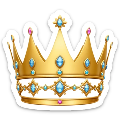 delicate princess crown sticker
