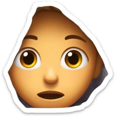 Girl scared hiding under the covers sticker