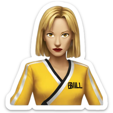 uma thurman, kill bill sticker