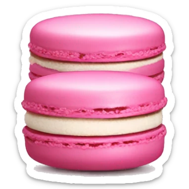 pink macaroon sticker