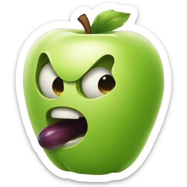 fantôme qui mange une pomme sticker