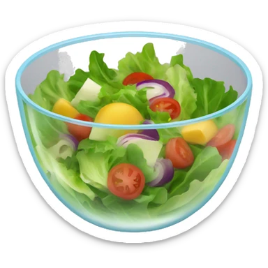 Glass bowl of salad sticker