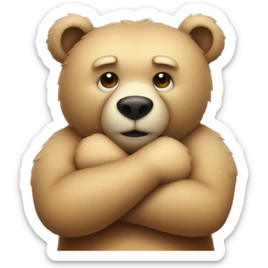 bear arm crossed in shape of an x sticker