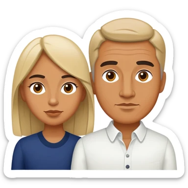 Gus & Joanna - British cool couple sticker