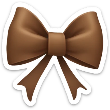 Brown bow with thin tails  sticker