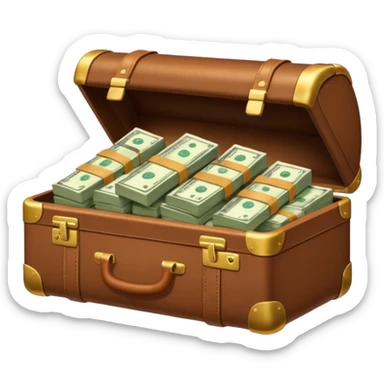 maleta con dinero sticker