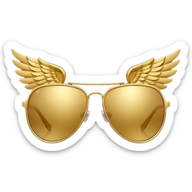 fancy sunglasses with wings sticker