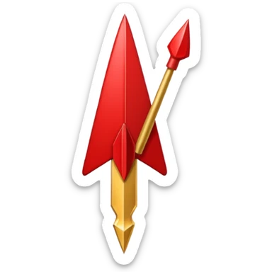 Une flèche rouge qui pointe vers le haut sticker