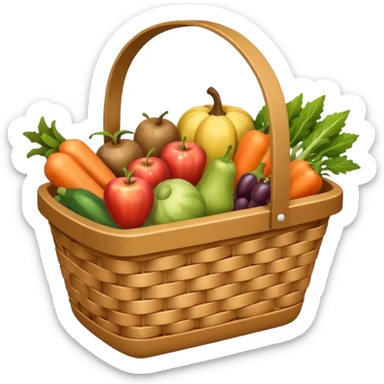 shopping basket facing camera sticker