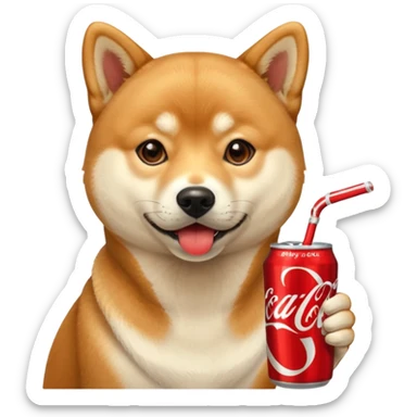 Shiba Jasper Coca Cola sticker